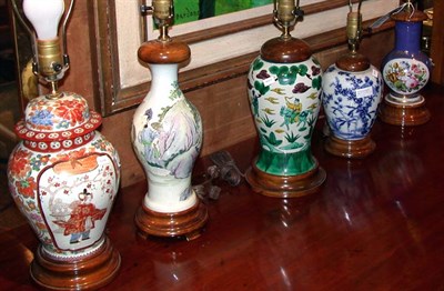 Lot 1316 - Group of Five Miscellaneous Lamps Comprising...