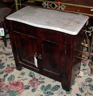 Lot 1168 - American Empire Marble Top Mahogany Washstand...