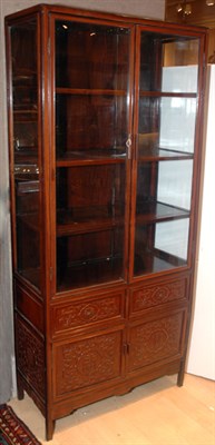 Lot 3473 - Chinese Carved Hardwood Display Cabinet 19th...