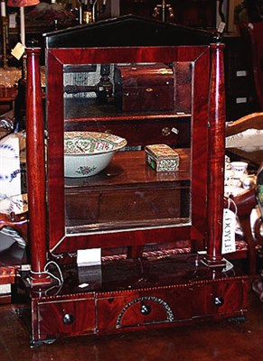 Lot 1420 - French Mahogany Shaving Mirror 19th Century...