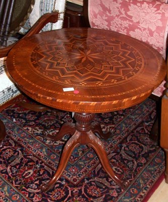 Lot 1441 - Italian Parquetry Inlaid Tripod Table 19th...