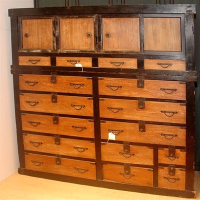 Lot 3307 - Japanese Iron Mounted Ebonized and Bleached...