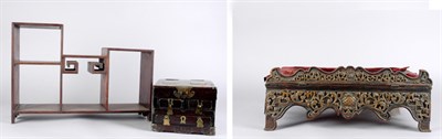 Lot 3223 - Continental Wood Book Stand; Together with a...