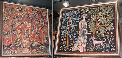 Lot 1319A - Two English Framed Needlework Pictures