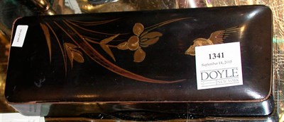 Lot 1341 - Lacquered Rectangular Small Box; Together with...