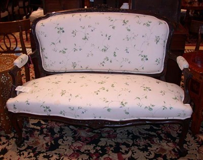 Lot 1306 - Louis XV Style Walnut Settee Length 53 inches.