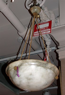 Lot 1581 - Alabaster Hanging Light