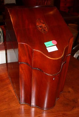 Lot 1520 - George III Style Mahogany Knife Box Height 15...