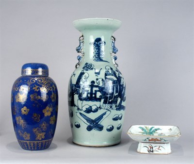 Lot 3269 - Three Chinese Porcelain Articles Comprising a...