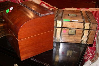 Lot 1434 - Victorian Mahogany Decanter Box; Together with...