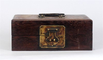Lot 3329 - Chinese Brass Mounted Writing Box With...