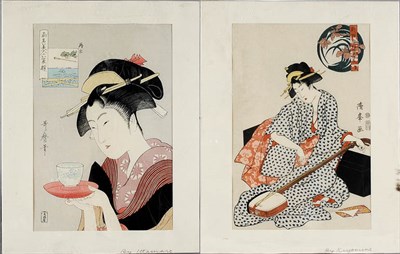 Lot 3587 - Two Reproduction Japanese Woodblock Prints...