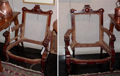 Lot 1139 - Pair of Victorian Mahogany Armchairs