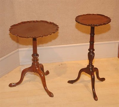 Lot 3199 - Two George III Style Mahogany Candlestands...