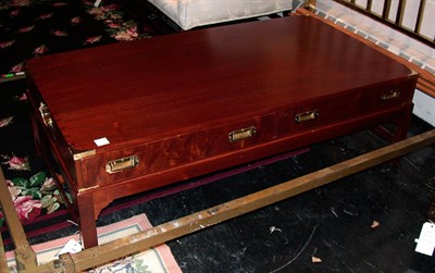 Lot 1179 - Campaign Style Brass Bound Mahogany Coffee...