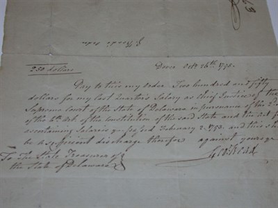 Lot 2010 - READ, GEORGE, SIGNER FROM DELAWARE Autograph...