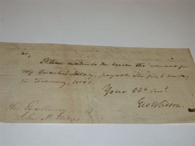 Lot 2022 - WALTON, GEORGE, SIGNER FROM GEORGIA Autograph...