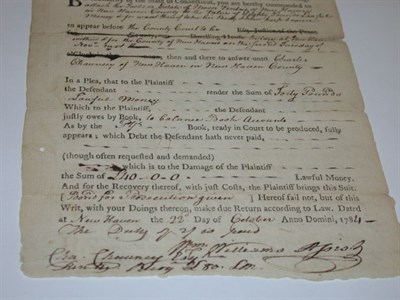 Lot 2023 - WILLIAMS, WILLIAM, SIGNER FROM CONNECTICUT...