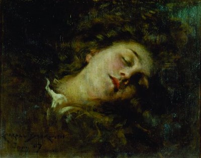 Lot 242 - James Carroll Beckwith 1852-1917 SLEEPING...