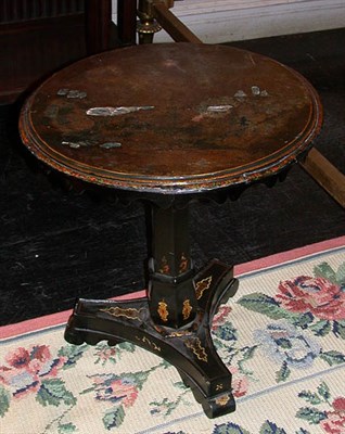 Lot 1170 - Victorian Abalone Inlaid Painted and Lacquered...