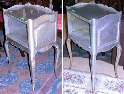 Lot 367 - Pair of Louis XV Style Painted Bedside Tables...