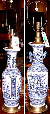 Lot 661 - Pair of Chinese Blue and White Porcelain...