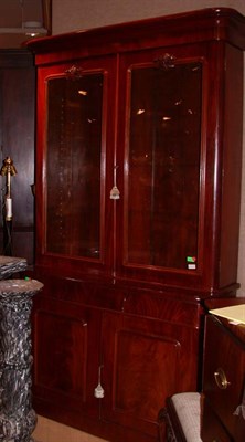 Lot 1428 - Victorian Style Mahogany Bookcase Cabinet...