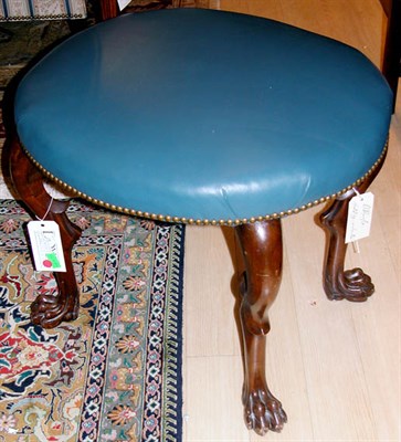 Lot 657 - Georgian Style Upholstered Walnut Stool Height...