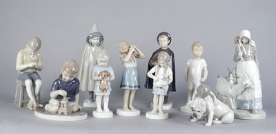 Lot 3326 - Group of Ten Danish Porcelain Figures