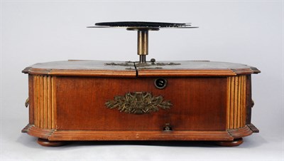 Lot 3467 - Swiss Style Hardwood and Metal Disk Music Box;...