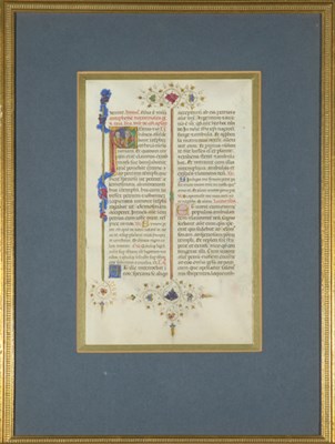 Lot 2007 - [ILLUMINATED MANUSCRIPT] Manuscript leaf from...