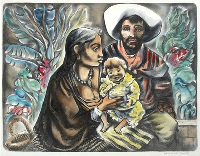 Lot 2177 - Howard Cook MEXICAN FAMILY (DUFFY 200)...