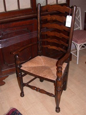 Lot 1230 - French Provincial Rush Seat Fauteuil