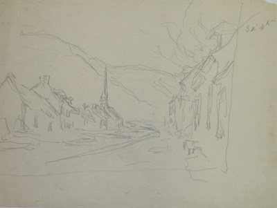 Lot 1055 - Theodore Robinson American, 1852-1896 VILLAGE...