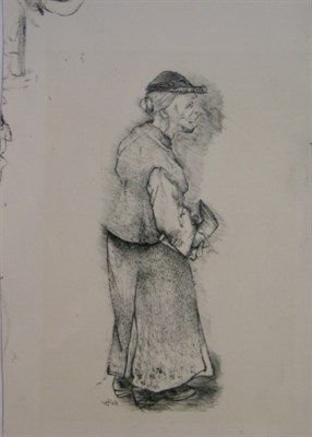 Lot 3083 - John Heliker American, 1909-2000 OLD WOMAN...