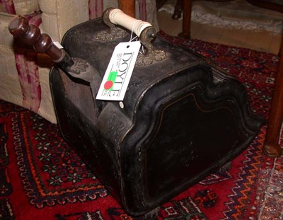 Lot 1668 - Victorian Tole Coal Scuttle Height 17 inches,...