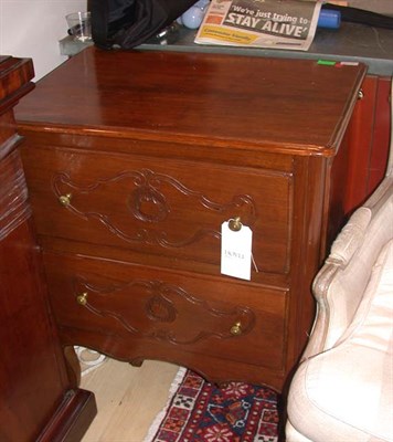 Lot 1692 - Provincial Style Walnut Two-Drawer Chest...