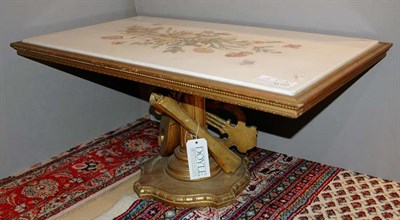 Lot 1135 - Italian Marble and Painted Wood Low Table...