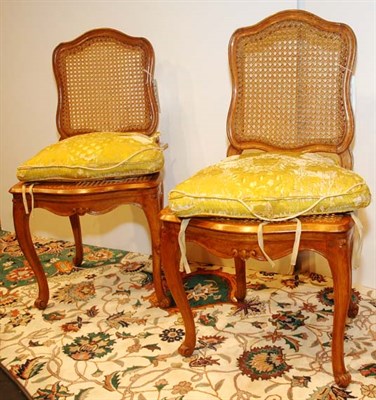 Lot 3557 - Pair of Louis XV Style Fruitwood and Caned...