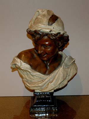 Lot 1394 - English Terra Cotta Bust of a Young Boy Height...