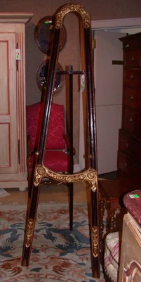 Lot 1294 - Painted and Parcel Gilt Easel Height 6 feet 7...