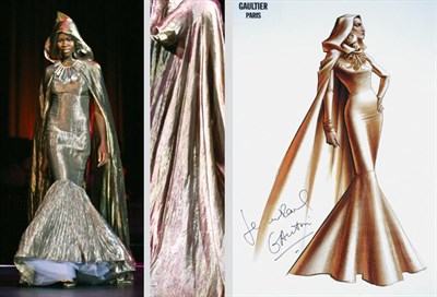 Lot 22 - Jean Paul Gaultier Lame Ensemble French...