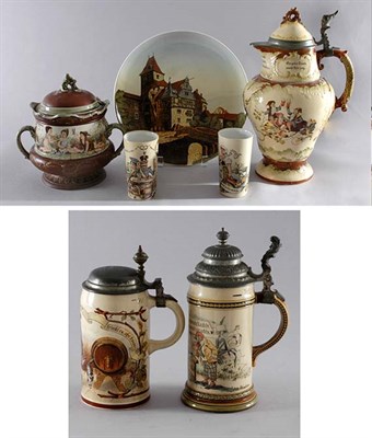 Lot 2326 - Miscellaneous Group of Mettlach Tin Glazed...