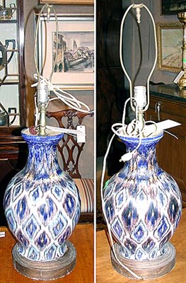 Lot 654 - Pair of Persian Style Pottery Vases Each...