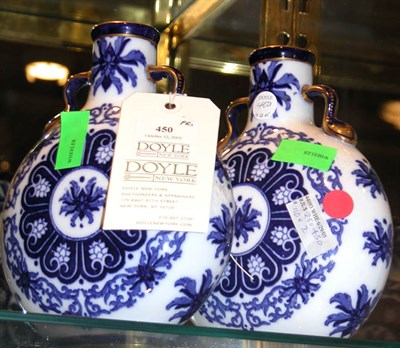 Lot 450 - Pair of English Blue and White Porcelain...