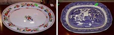 Lot 389 - Two Staffordshire Earthenware Serving Platters