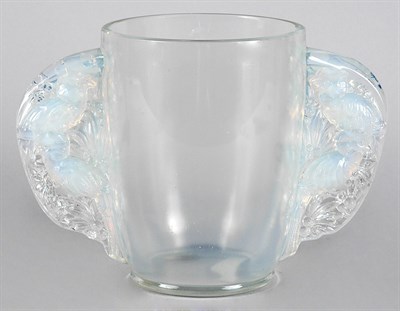 Lot 2665 - Verlys Opalescent Glass Two-Handled Vase Of...