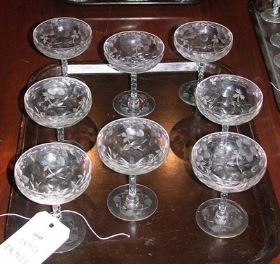 Lot 1145 - Miscellaneous Group of Etched Glass Stemware...