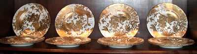 Lot 1397 - Twelve Royal Crown Derby Gilt Decorated...