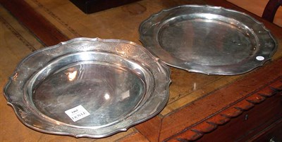 Lot 1463 - Two American Sterling Silver Scalloped Rim...